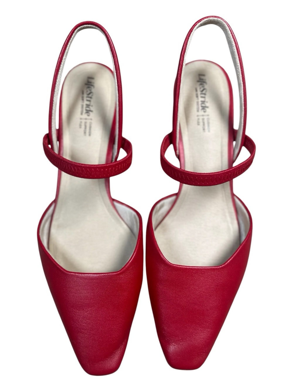 Life Stride Block Heel Dress Shoes Red Size 11